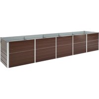 Berkfield Home Garden Raised Bed Galvanised Steel 400x80x45 cm Brown | Size: 400 x 80 x 45 cm