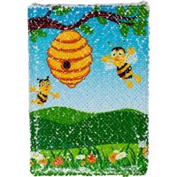 & Honey Bee Sequin A5 Lined Notebook