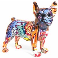 Animal Crackers Graffiti Art Standing French Bulldog Figurine Bright Colour Decoration