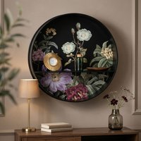 Madison & Mayfair Medium Metal Wall Unit with Shelf Black