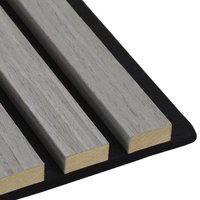 Easy Living Acoustic Slat Wall Panel Sample 24cm x 12cm Sample Pale
