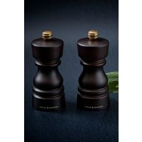 Cole & Mason London Chocolate Wood Salt & Pepper Mill Set 130mm in Black