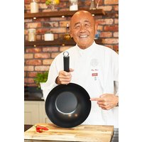 Ken Hom Excellence Induction Hobs Suitable Carbon Steel Wok 35cm in Black
