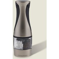 Cole & Mason Kew 2 in 1 Electric Salt & Pepper Mill 210mm - Silver/Black in Silver