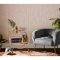 Envy Ups n Downs Pistachio Wallpaper in Pink | Size: 10000mm x 520mm