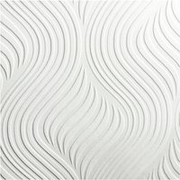 Superfresco Paintable Curved Textured White Durable Wallpaper | Size: 10000mm x 520mm