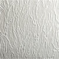 Superfresco Paintable Bark Effect Textured White Durable Wallpaper | Size: 10000mm x 520mm