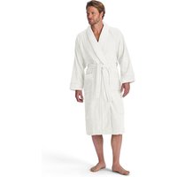 CHRISTY Women's Luxury 100% Egyptian Cotton Soft Bath Robe in White | Size: Large/XL