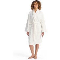 CHRISTY Women's 'Supreme Velour' 100% Sheared Cotton Bath Robe in White | Size: Large