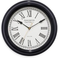 Redbourn Wall Clock Metal Case Roman Numerals Spade Hands 30cm