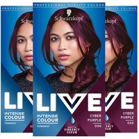 Schwarzkopf Women's Live Intense Permanent 'Hair Dye' with Serum Cyber Purple 3x