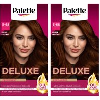 Deluxe Creme Colouration 5 68 Golden Chestnut Hair Dye 2 Pack