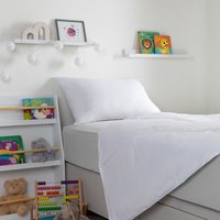 Slumberdown Little Slumbers Anti Allergy 4.5 Tog 100% Cotton Kids Single Bedset in White