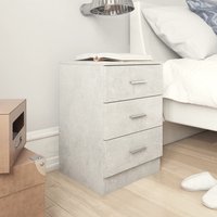 Berkfield Home Bedside Cabinet Concrete Grey 38x35x56 cm Engineered Wood | Size: 38 x 35 x 56 cm