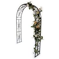 Poppyforge Buckingham Arch (Inc Ground Spikes) Garden Archway - Solid Steel in Black