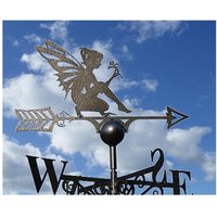 Poppyforge Fairy Weathervane - Solid Steel - W61 x H88 cm - Powder Coated Black