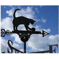 Poppyforge Cat & Ball Weathervane - W61 x H88 cm - Powder Coated Black