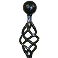 Poppyforge Ball & Cage Top - Decorative Top for Garden Plant Support in Black
