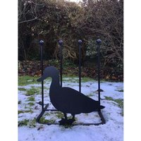 Poppyforge 2 Pair Boot Rack - Hand Made By Traditional Forge Wellie Boot Stand in Black