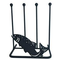 Poppyforge 2 Pair Boot Rack - Fish - Steel - L30.4 x W38 x H48.3 cm - Black
