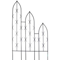 Poppyforge Triple Slope Gothic Screen BM/RtR - Steel - L2 x W91.4 x H180 cm in Black