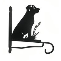 Poppyforge Labrador Feature Bracket - Steel - W30.5 x H33 cm - Black