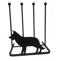 Poppyforge 2 Pair Boot Rack - Alsatian - Steel - L29 x W39 x H48 cm - Black