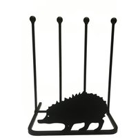 Poppyforge 2 Pair Boot Rack - Hedgehog - Steel - L29 x W39 x H48 cm - Black