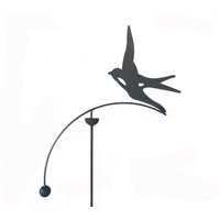 Poppyforge Swallow Wind Rocker Single BM/RtR - Steel - L66 x W54 x H148.5 cm in Black