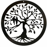 Poppyforge Tree of Life Wall Art - Small - Steel - W29.5 x H29.5 cm - BM/RtR in Black