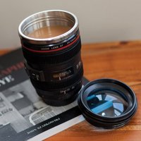 Menkind #Winning Quirky Design Camera Lens 300ml Mug in Black