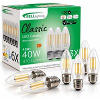 E27 LED Filament Bulb Warm 4.5W 470lm Screw Cap Everyday Light Pack 3
