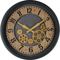 Libra Interiors Palladium Mini Cogs Clock Black 32.8cm