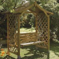 Rowlinsons Dartmouth Swing Seat - L109 x W223.5 x H233 cm in Brown