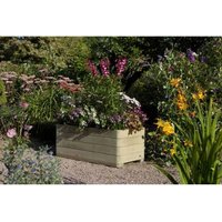 Rowlinsons Marberry Rectangular Planter - L50 x W100 x H39 cm in Brown