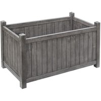 Rowlinsons Alderley Grey Rectangular Planter - L48.5 x W41.5 x H80 cm