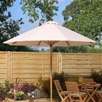 Rowlinsons 2.5m Ashdown Wooden Parasol - Timber - L247 x W247 x H240 cm - Natural in Brown