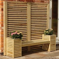 Rowlinsons Garden Creations Seat Set - Timber - L53 x W201 x H183 cm - Natural in Brown