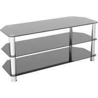 AVF Classic 1.14m Glass Corner TV Stand, For TVs Up To 55" in Black
