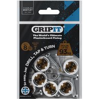 20mm Plasterboard Fixing 8 Pack Stud Wall Anchor Max Load