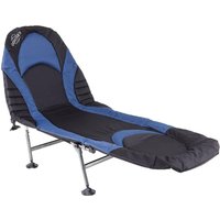 Charles Bentley ODYSSEY Premium Folding Camp Bed Sturdy Portable Lounger Chair in Black