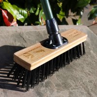 Charles Bentley Charnwood 12" Stiff PVC Broom Garden Maintenance in Black
