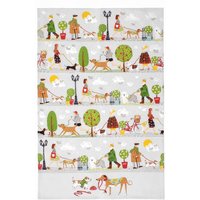 Ulster Weavers 'Walkies' Animal Print 100% Cotton Tea Towel in Grey