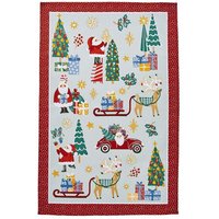 Ulster Weavers 'Tis The Season' Festive Graphic Print 100% Cotton Tea Towel in Red