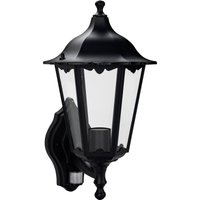 Six Panel E27 Lamp Holder Coach Lantern PIR