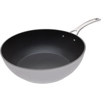 Laura Ashley Forged Aluminium Non-stick Wok 30cm - Dark Dove Grey