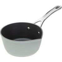 Laura Ashley Forged Aluminium Non-stick MilkPan / SaucePan 16cm - Sage Leaf in Green