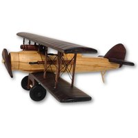 netfurniture Timber Ace Model Wooden Airplane Handcrafted Vintage 33 cm in Grey