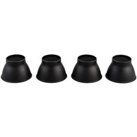 Aidapt Elephant Feet 9 cm Set Of 4 in Black