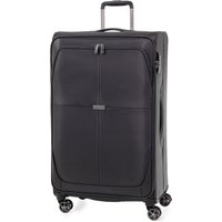Gino Ferrari Omis Premium Lightweight Soft Shell Suitcase, Wheeled TSA Hold Luggage in Black | Size: Large